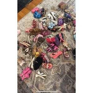 A Lot of Toddler Girl Shoes Sizes 7- 10 (includes 52 pairs of shoes)